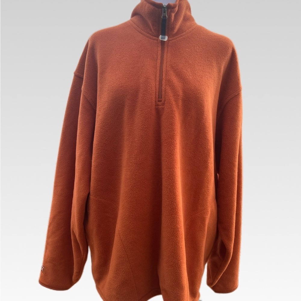 Antigua Men's Zip Up Sweater in Orange